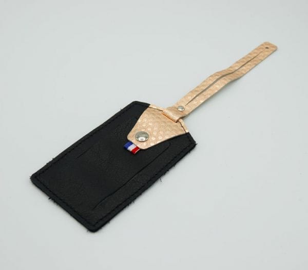 etiquette bagage en cuir