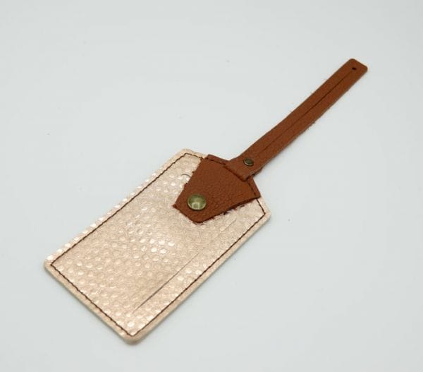 etiquette bagage en cuir