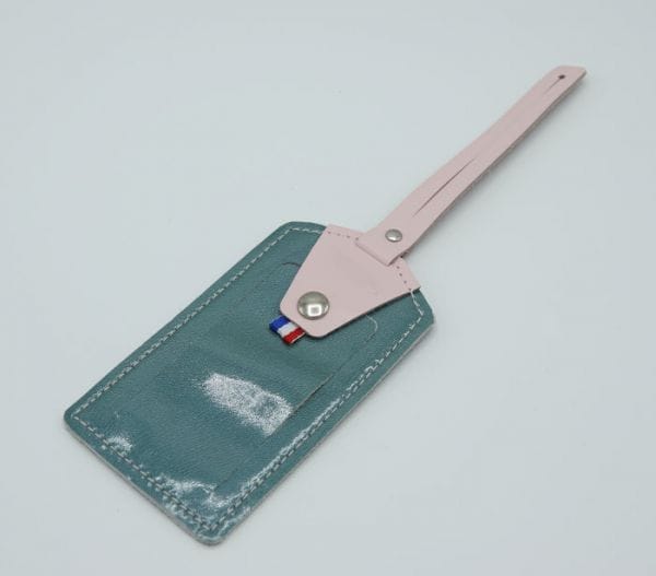 etiquette bagage en cuir