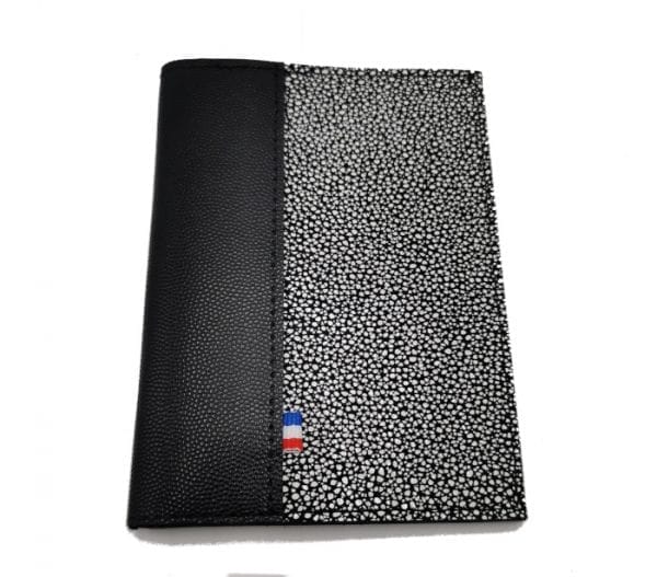 Portefeuille la petit virginia abstrait noir 1 portefeuille en cuir fabrication française
