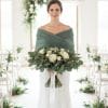 étole de mariée hiver vert viride
